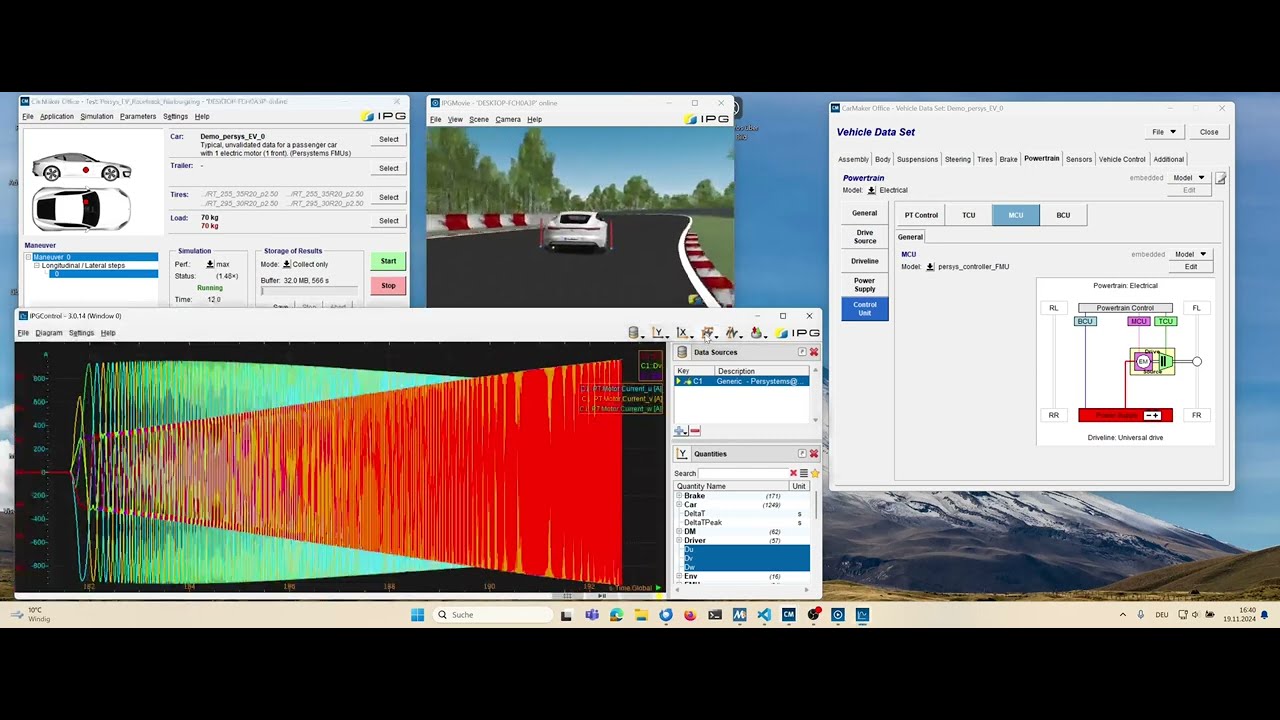 Vorschaubild: OverDrive-FMUs in IPG CarMaker – Demo-Fahrzeug mit einem Elektromotor